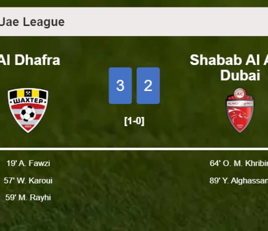 Al Dhafra conquers Shabab Al Ahli Dubai 3-2