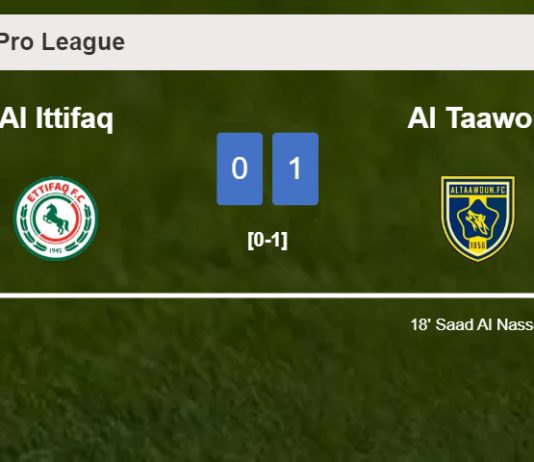 Al Taawon tops Al Ittifaq 1-0 with a goal scored by S. Al