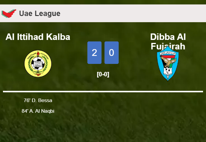 Al Ittihad Kalba tops Dibba Al Fujairah 2-0 on Saturday