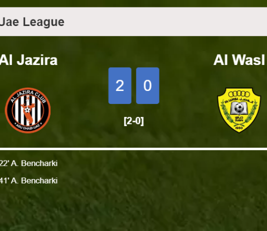 A. Bencharki scores 2 goals to give a 2-0 win to Al Jazira over Al Wasl