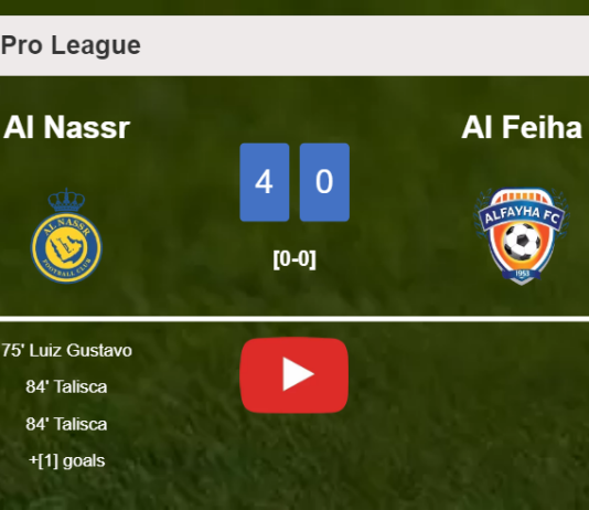 Al Nassr obliterates Al Feiha 4-0 with a superb match. HIGHLIGHTS