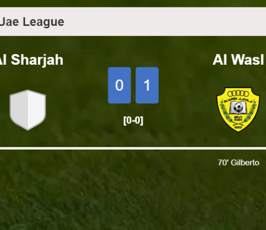 Al Wasl overcomes Al Sharjah 1-0 with a goal scored by Gilberto