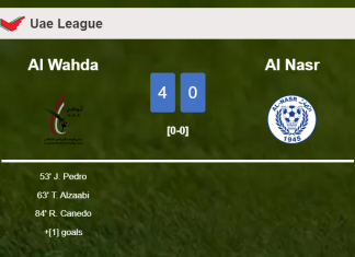 Al Wahda liquidates Al Nasr 4-0 with a fantastic performance
