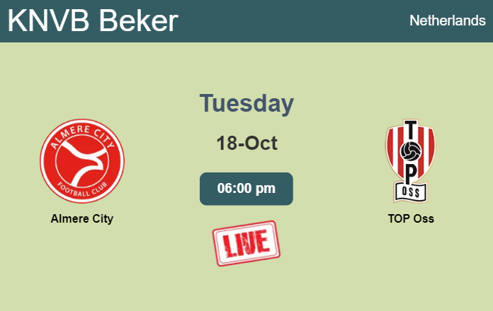 How to watch Almere City vs. TOP Oss on live stream and at what time