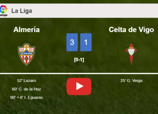 Almería defeats Celta de Vigo 3-1 after recovering from a 0-1 deficit. HIGHLIGHTS