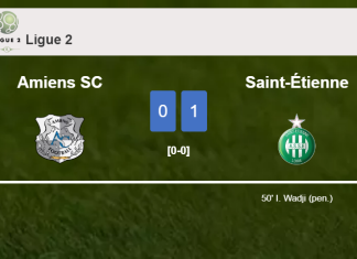 Saint-Étienne beats Amiens SC 1-0 with a goal scored by I. Wadji