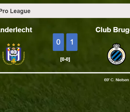 Club Brugge beats Anderlecht 1-0 with a goal scored by C. Nielsen