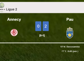 Pau beats Annecy 2-0 on Saturday