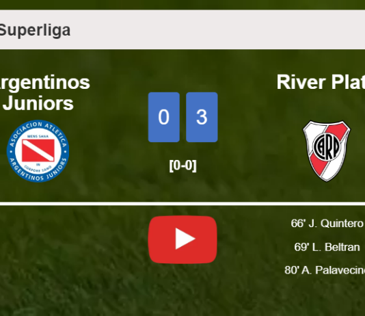 River Plate defeats Argentinos Juniors 3-0. HIGHLIGHTS