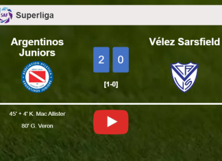 Argentinos Juniors surprises Vélez Sarsfield with a 2-0 win. HIGHLIGHTS