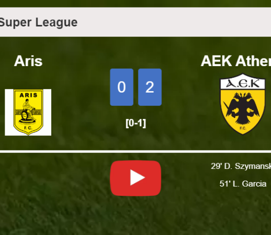 AEK Athens overcomes Aris 2-0 on Sunday. HIGHLIGHTS