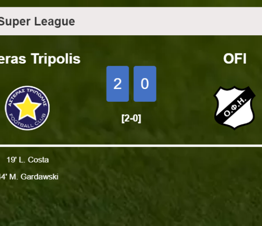 Asteras Tripolis conquers OFI 2-0 on Sunday