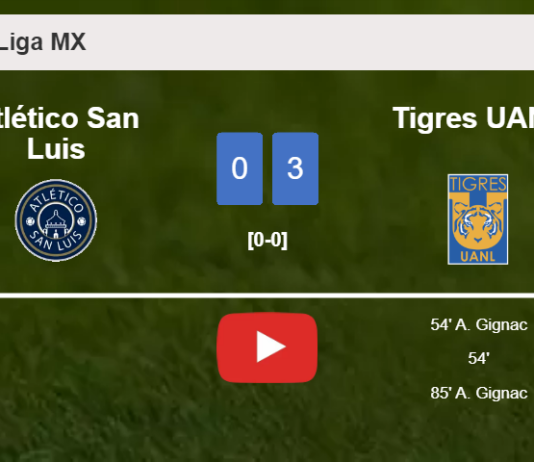 Tigres UANL annihilates Atlético San Luis with 2 goals from A. Gignac. HIGHLIGHTS