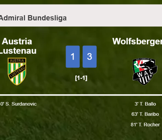 Wolfsberger AC tops Austria Lustenau 3-1