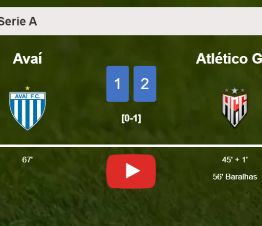 Atlético GO defeats Avaí 2-1. HIGHLIGHTS