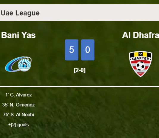 Bani Yas destroys Al Dhafra 5-0 with a superb match