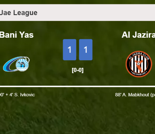 Bani Yas steals a draw against Al Jazira