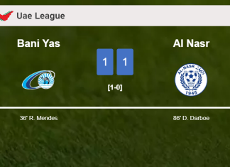 Al Nasr snatches a draw against Bani Yas