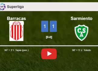 Sarmiento steals a draw against Barracas Central. HIGHLIGHTS
