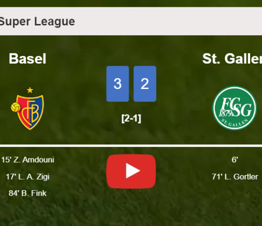 Basel overcomes St. Gallen 3-2. HIGHLIGHTS