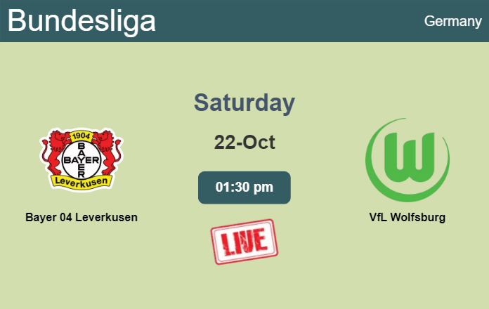 How to watch Bayer 04 Leverkusen vs. VfL Wolfsburg on live stream and at what time