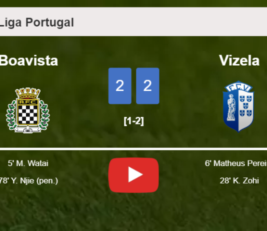 Boavista and Vizela draw 2-2 on Sunday. HIGHLIGHTS