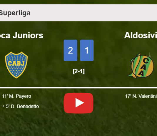Boca Juniors beats Aldosivi 2-1. HIGHLIGHTS