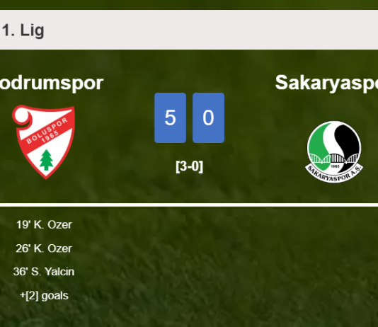 Bodrumspor crushes Sakaryaspor 5-0 playing a great match