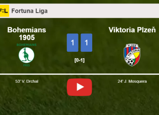 Bohemians 1905 and Viktoria Plzeň draw 1-1 on Saturday. HIGHLIGHTS