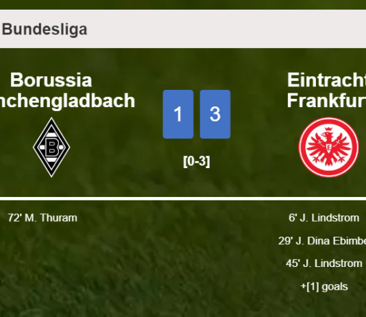 Eintracht Frankfurt conquers Borussia Mönchengladbach 3-1 with 2 goals from J. Lindstrom
