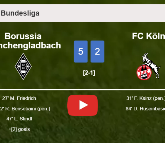 Borussia Mönchengladbach demolishes FC Köln 5-2 after playing a fantastic match. HIGHLIGHTS