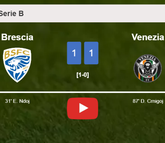 Venezia steals a draw against Brescia. HIGHLIGHTS