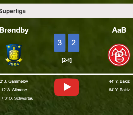 Brøndby tops AaB 3-2. HIGHLIGHTS