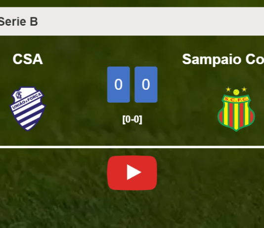CSA stops Sampaio Corrêa with a 0-0 draw. HIGHLIGHTS