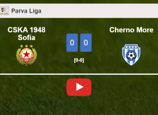 CSKA 1948 Sofia draws 0-0 with Cherno More on Sunday. HIGHLIGHTS