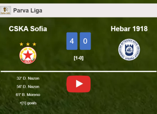 CSKA Sofia crushes Hebar 1918 4-0 . HIGHLIGHTS