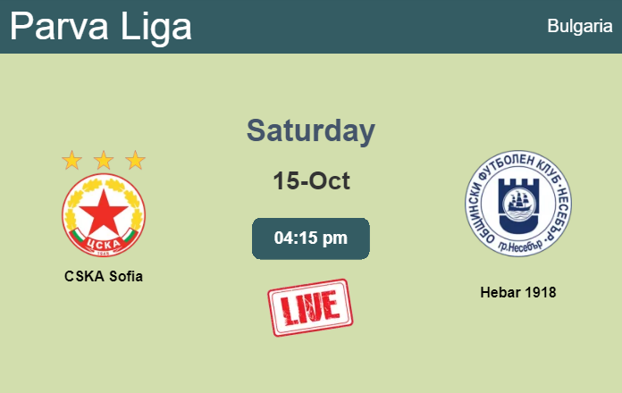 How to watch CSKA Sofia vs. Hebar 1918 on live stream and at what time