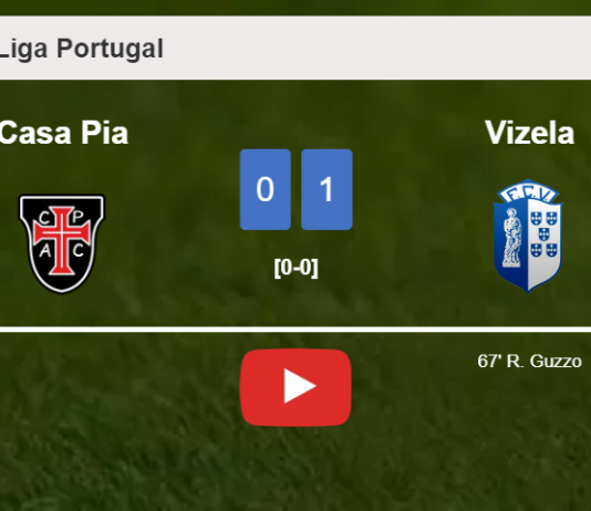 Vizela prevails over Casa Pia 1-0 with a goal scored by R. Guzzo. HIGHLIGHTS