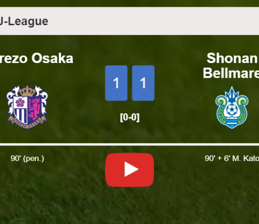 Shonan Bellmare steals a draw against Cerezo Osaka. HIGHLIGHTS