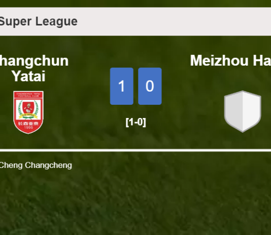 Changchun Yatai conquers Meizhou Hakka 1-0 with a goal scored by C. Changcheng