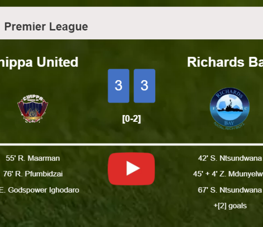 Chippa United and Richards Bay draws a frantic match 3-3 on Sunday. HIGHLIGHTS