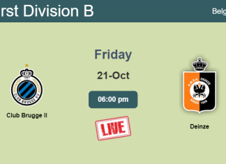 How to watch Club Brugge II vs. Deinze on live stream and at what time