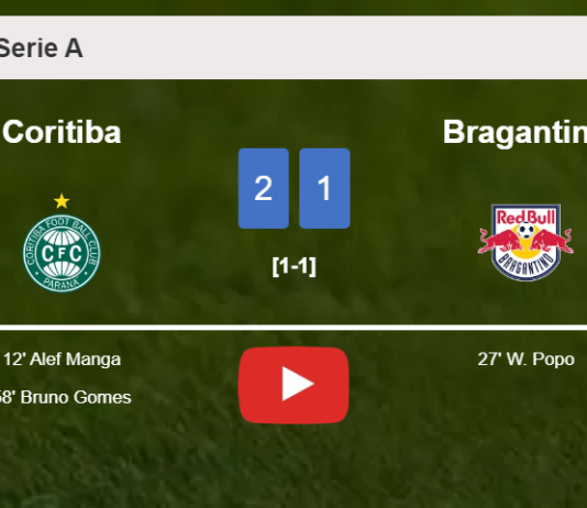 Coritiba prevails over Bragantino 2-1. HIGHLIGHTS