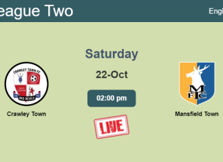 How to watch Crawley Town vs. Mansfield Town on live stream and at what time