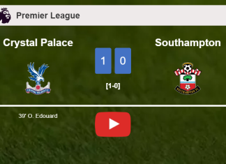 Crystal Palace tops Southampton 1-0 with a goal scored by O. Edouard. HIGHLIGHTS