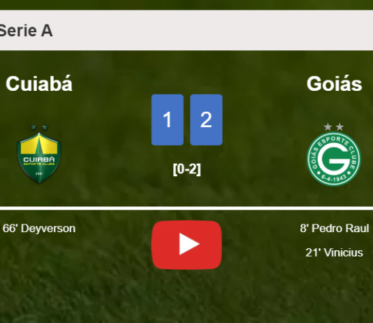 Goiás overcomes Cuiabá 2-1. HIGHLIGHTS