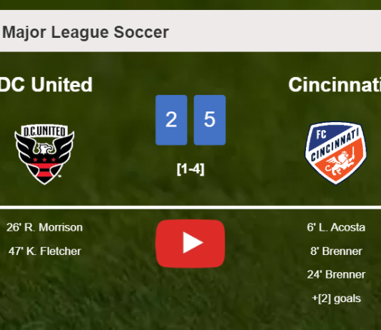 Cincinnati conquers DC United 5-2 after playing a incredible match. HIGHLIGHTS