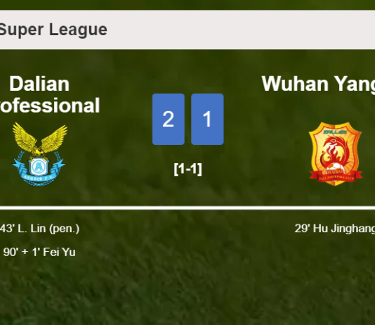 Dalian Professional recovers a 0-1 deficit to prevail over Wuhan Yangtze 2-1