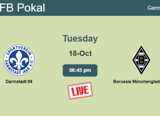 How to watch Darmstadt 98 vs. Borussia Mönchengladbach on live stream and at what time