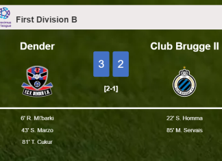 Dender conquers Club Brugge II 3-2